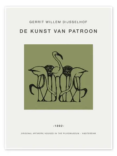 Five Flamingos, 1892 de Gerrit Willem Dijsselhof Exhibition Posters