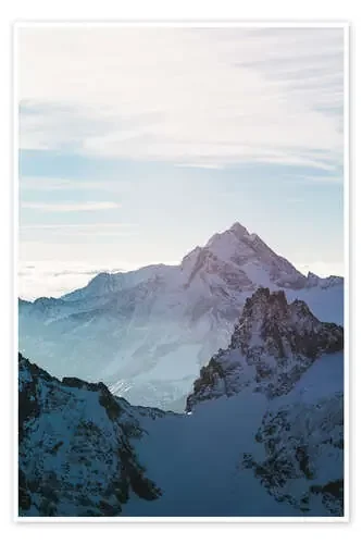 Fleckistock mountain peak above cloudscape View from Titils mountain peak, Lucerne, Switzerland de Peter Wey