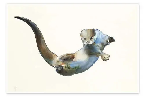 Floating Otter de Mark Adlington Bridgeman Images