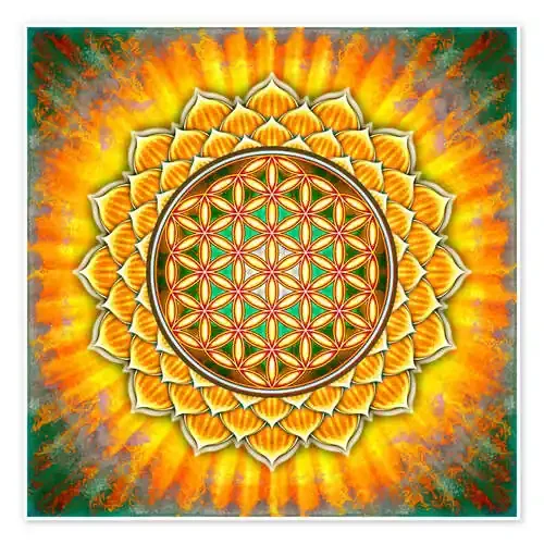 Flor de la vida, lotus amarillo de Dirk Czarnota