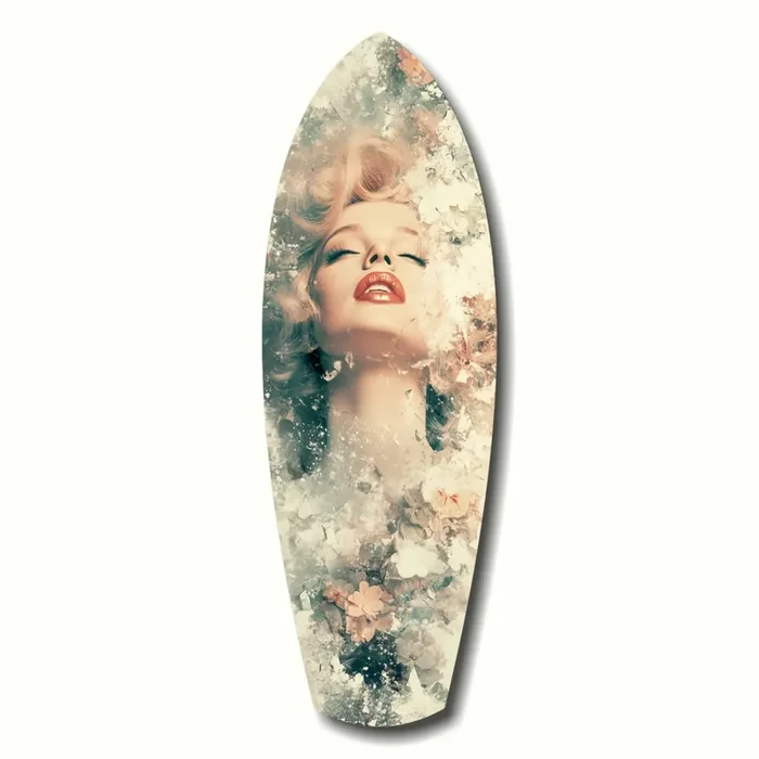 Floral Madonna Glass Wall Art – 12 » X 35 «