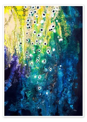 Flores y cascada según Klimt de Tara Thelen Design Pics
