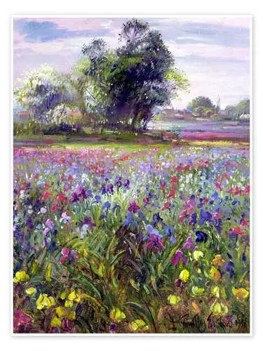 Flower field with tree de Timothy Easton Bridgeman Images