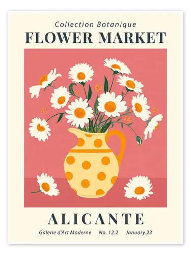Flower Market Alicante de TAlex Exhibition Posters