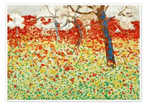 Flower meadow with trees de Egon Schiele akg-images