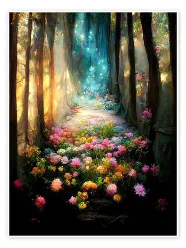 Flower path into the light II de Dolphins DreamDesign