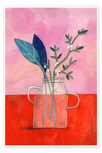 Flower Vase red and pink de Alex Peter