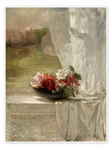Flowers on a Window Ledge de John La Farge Everett Collection