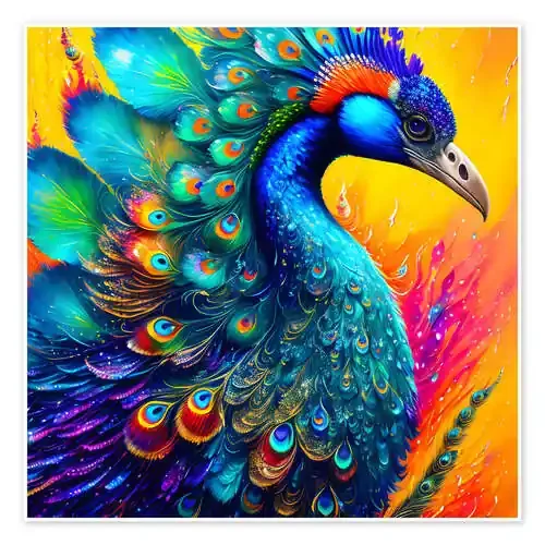 Fluo Peacock I de Elena Dudina