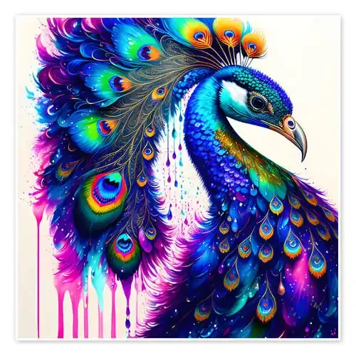 Fluo Peacock III de Elena Dudina