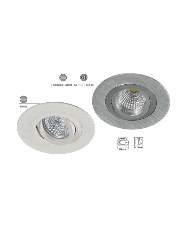 Focos Redondo Aluminio 11CM