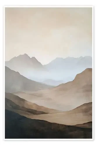 Foggy Mountains de PetalsPrintsDesign