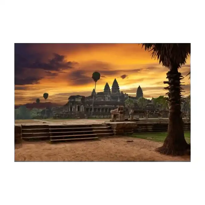 Fotomural Angkor Wat FLF019, 195cm. x 130.3cm., Vinilo Autoadhesivo Mate, Todo Color, Original, 0x0x0x0 cm.