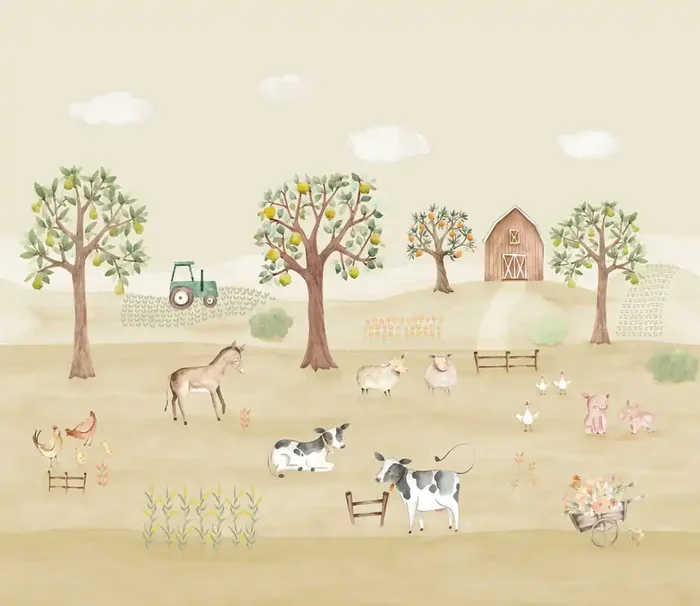 fotomural animales de granja beige de Sanders & Sanders – 640877