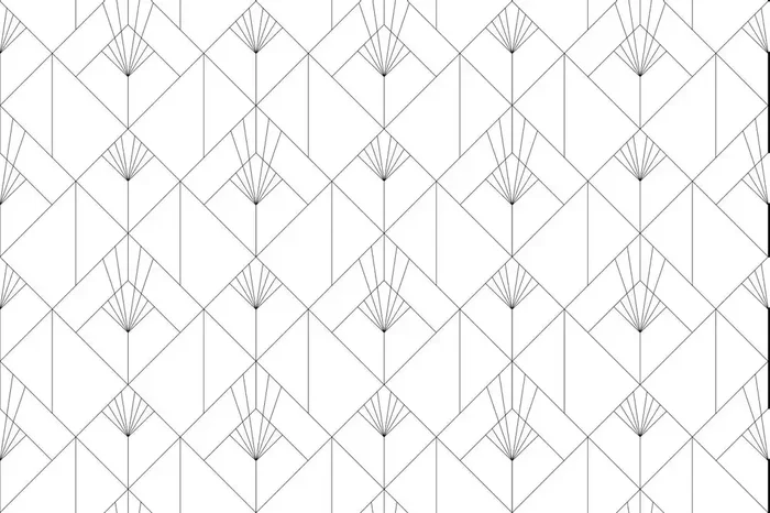 fotomural arte deco blanco y negro de ESTAhome – 159165