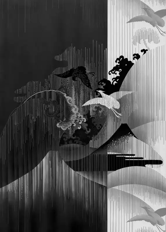 fotomural artístico blanco y negro de Sanders & Sanders – 611973
