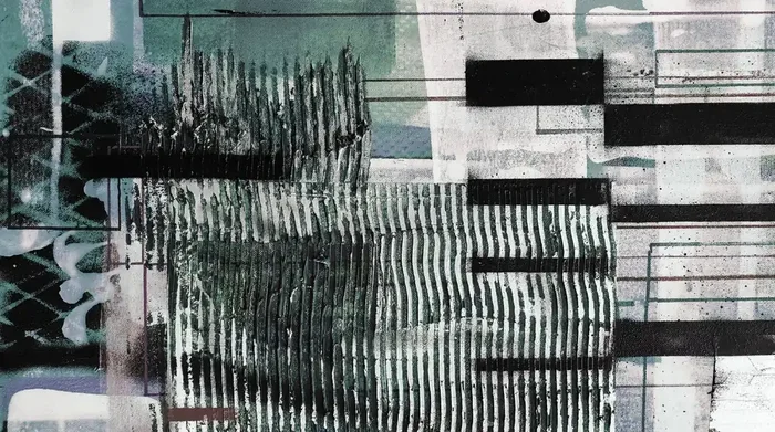 fotomural artístico gris, verde y negro de Sanders & Sanders – 612377