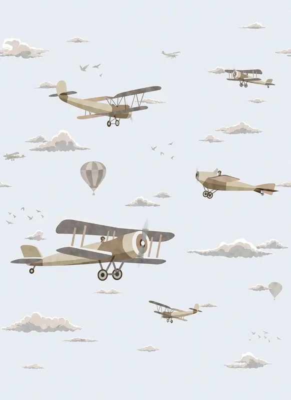 fotomural aviones azul y gris de Sanders & Sanders – 640885