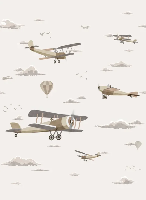 fotomural aviones marrón y gris de Sanders & Sanders – 640884