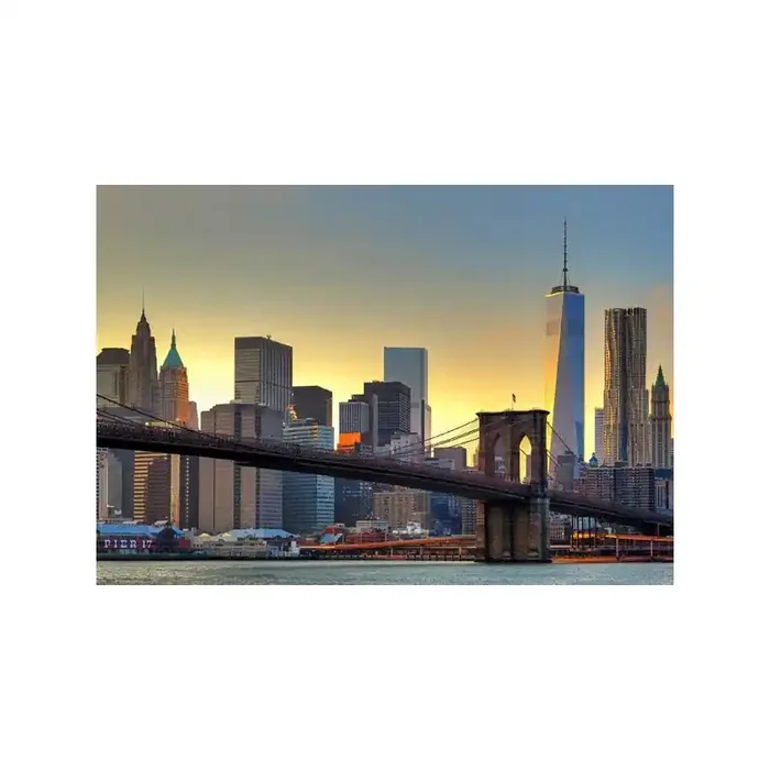 Fotomural BROOKLYN BRIDGE AT SUNSET