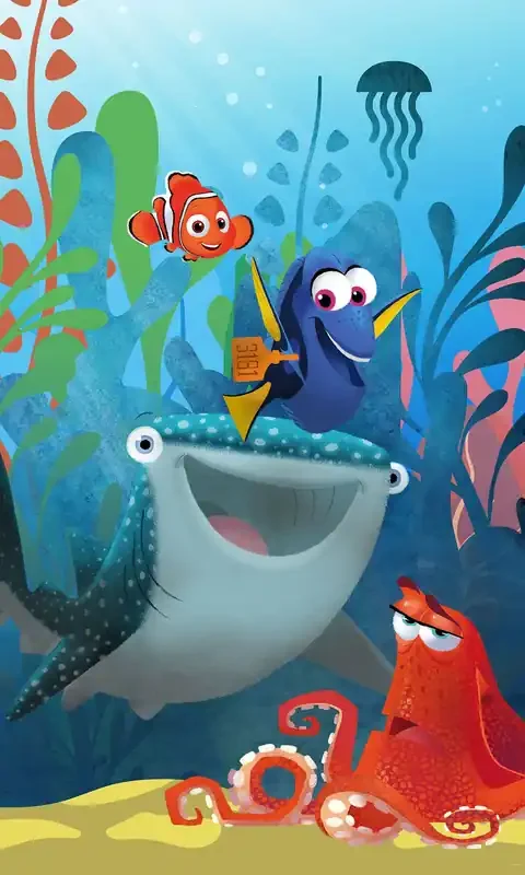 fotomural Buscando a Dory azul y naranja de Disney – 610039