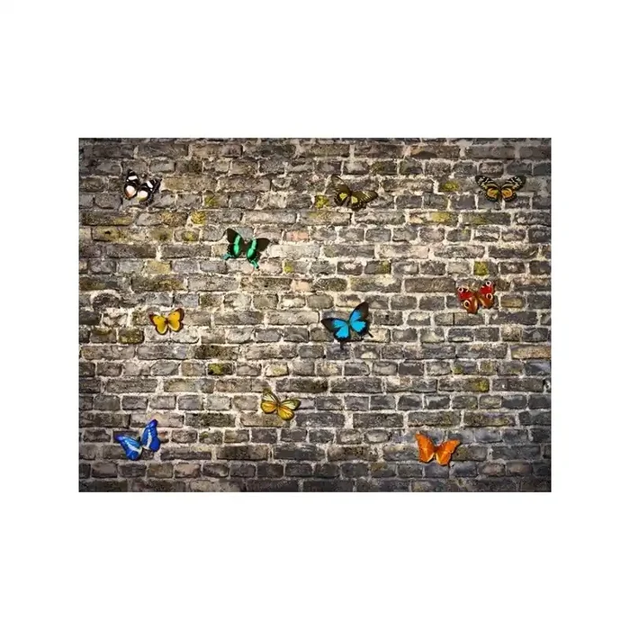 Fotomural BUTTERFLIES ON BRICKS FT-1435