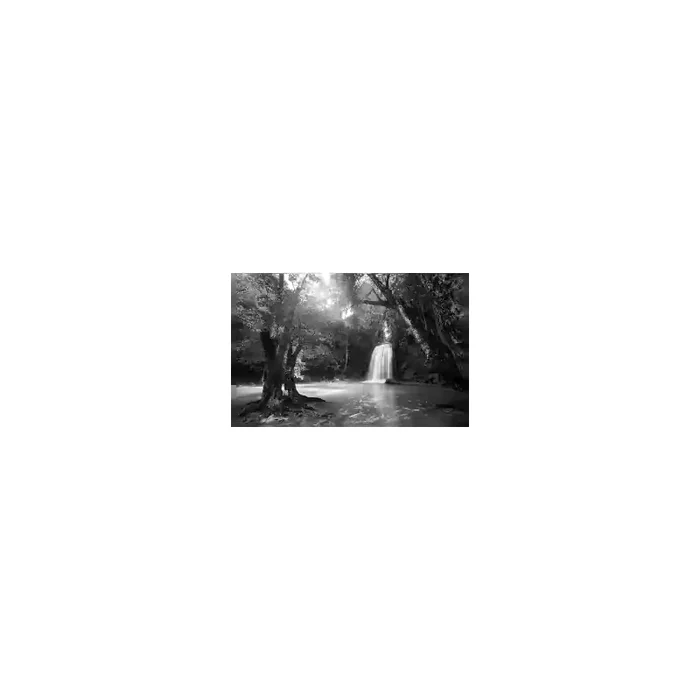 Fotomural Cascada FPR036, 150cm. x 100cm., Vinilo Autoadhesivo Mate, Blanco y Negro, Original, 0x0x0x0 cm.