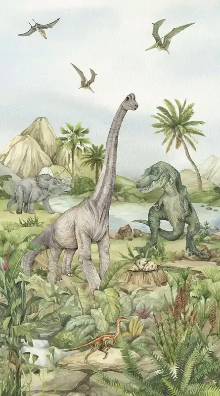 fotomural dinosaurios gris de Sanders & Sanders – 601223