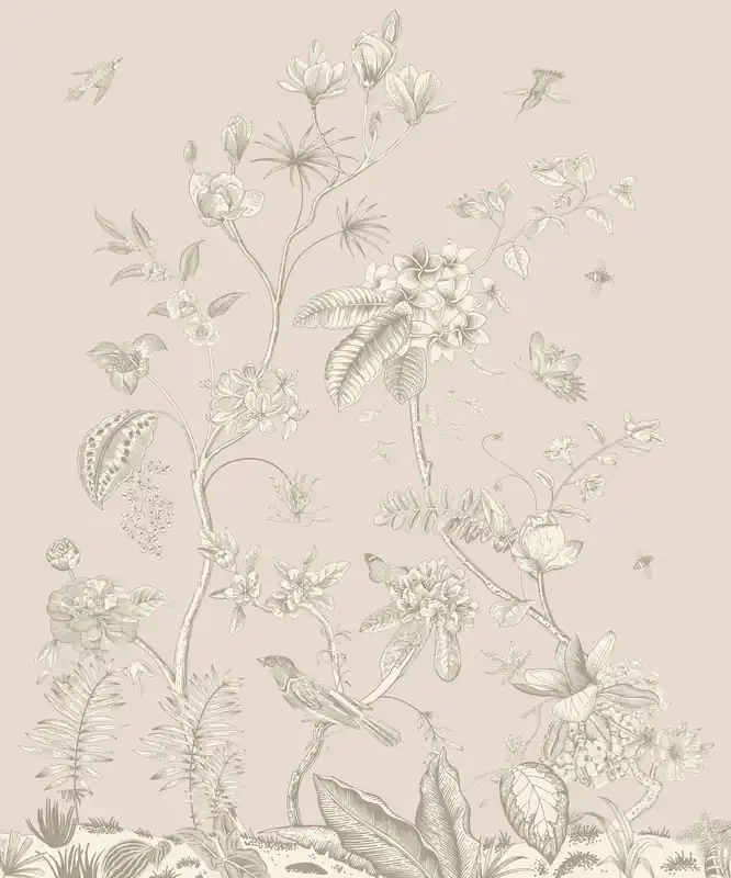 fotomural diseño floral beige de Sanders & Sanders – 601221