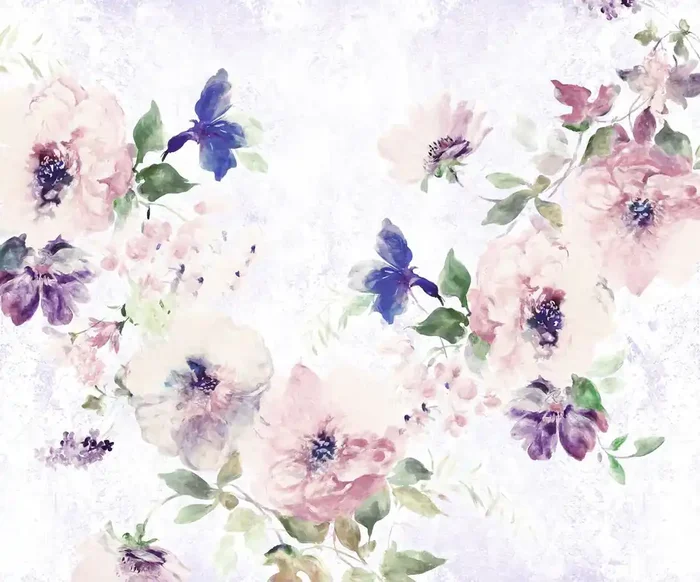 fotomural flores rosa y azul de Komar – 610012