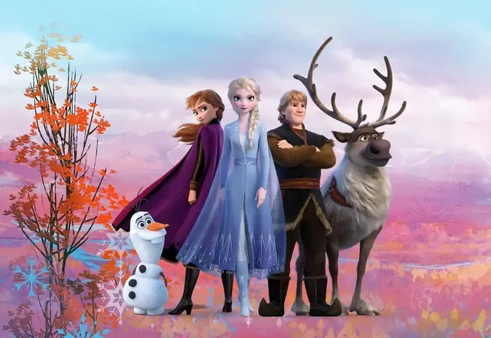 fotomural Frozen morado y azul de Disney – 610957