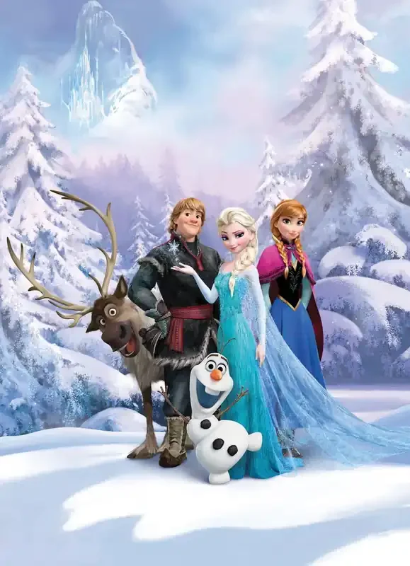 fotomural Frozen paisaje invernal azul de Disney – 612293