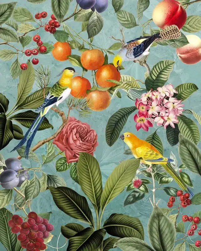 fotomural frutas y animales multi color de Komar – 611181