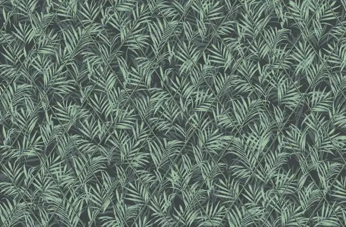 fotomural hojas de palmera verde oscuro de Sanders & Sanders – 640925
