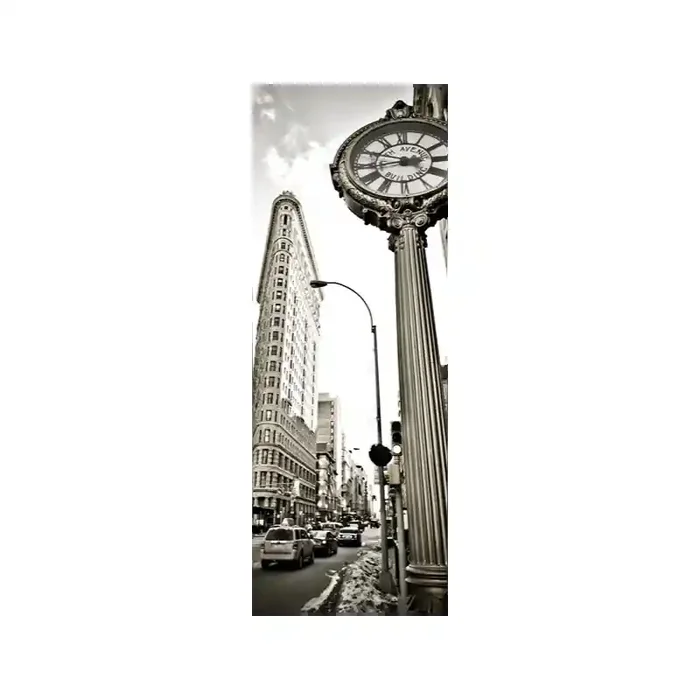Fotomural Iron Building FLF009, 100cm. x 270cm., Vinilo Autoadhesivo Mate, Todo Color, Original, 21.33x0x23.12×0 cm.