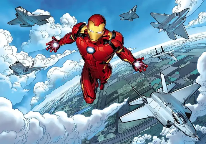 fotomural Iron Man azul y rojo de Komar – 610801