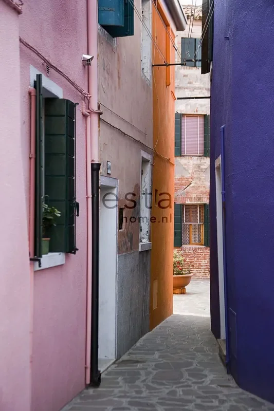 fotomural Italia rosa, morado y naranja de ESTAhome – 156511