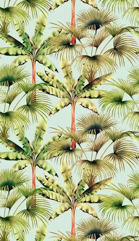 fotomural jungla azul claro, verde y rojo de Livingwalls – AS-391831