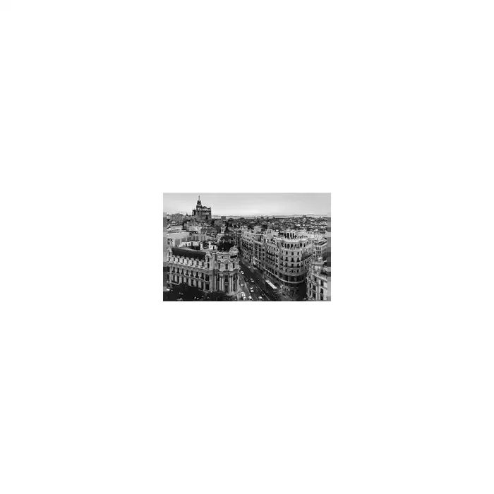 Fotomural Madrid FCI006, 105cm. x 70cm., Vinilo Autoadhesivo Mate, Blanco y Negro, Original, 0x0x0x0 cm.