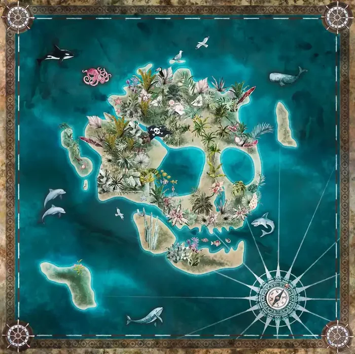 fotomural mapa del mundo azul de Komar – 610842