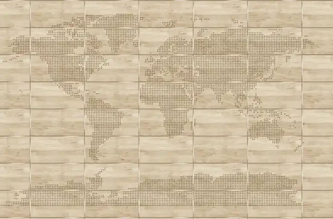 fotomural mapa del mundo beige de Sanders & Sanders – 640946