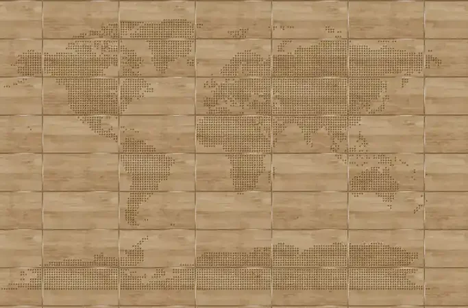 fotomural mapa del mundo marrón de Sanders & Sanders – 640944