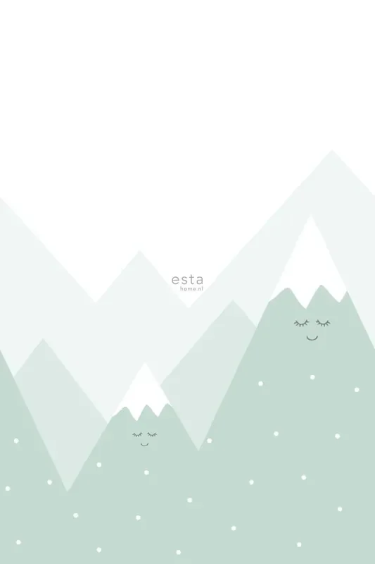 fotomural montañas menta verde de ESTAhome – 158839