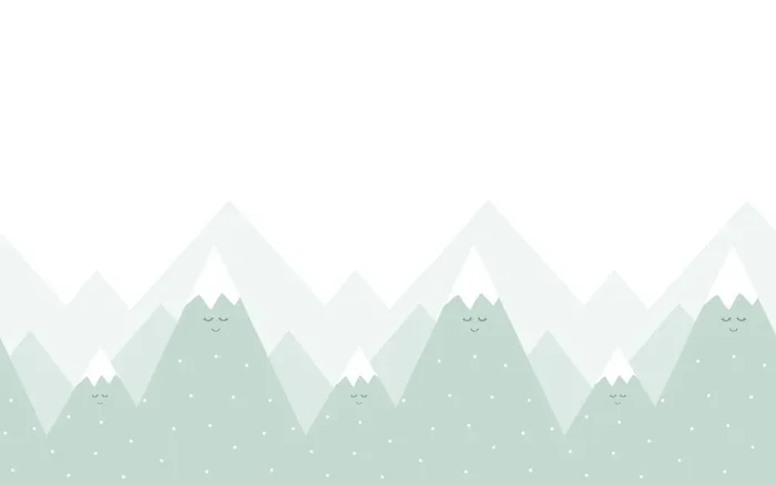 fotomural montañas menta verde y blanco de ESTAhome – 159130