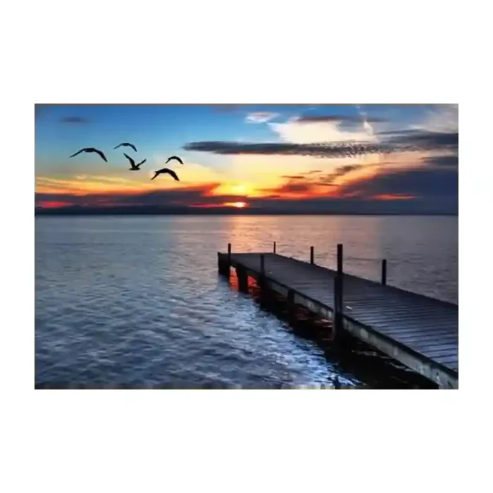 Fotomural Muelle Amanecer FPR020, 280cm. x 160cm., Vinilo Autoadhesivo Mate, Todo Color, Invertir, 0x0x0x0 cm.