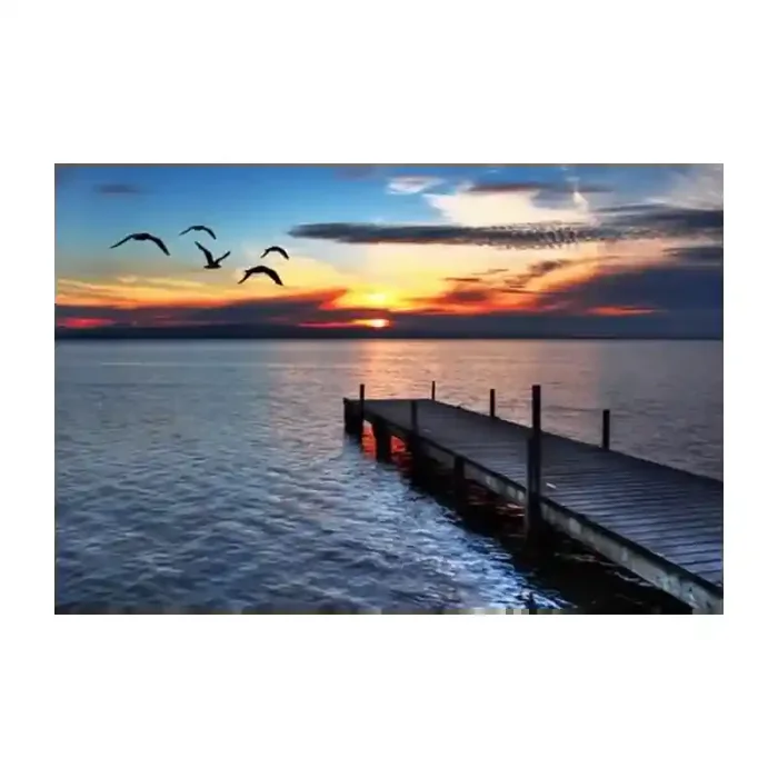 Fotomural Muelle Amanecer FPR020, 280cm. x 160cm., Vinilo Autoadhesivo Mate, Todo Color, Invertir, 0x0x0x0 cm.