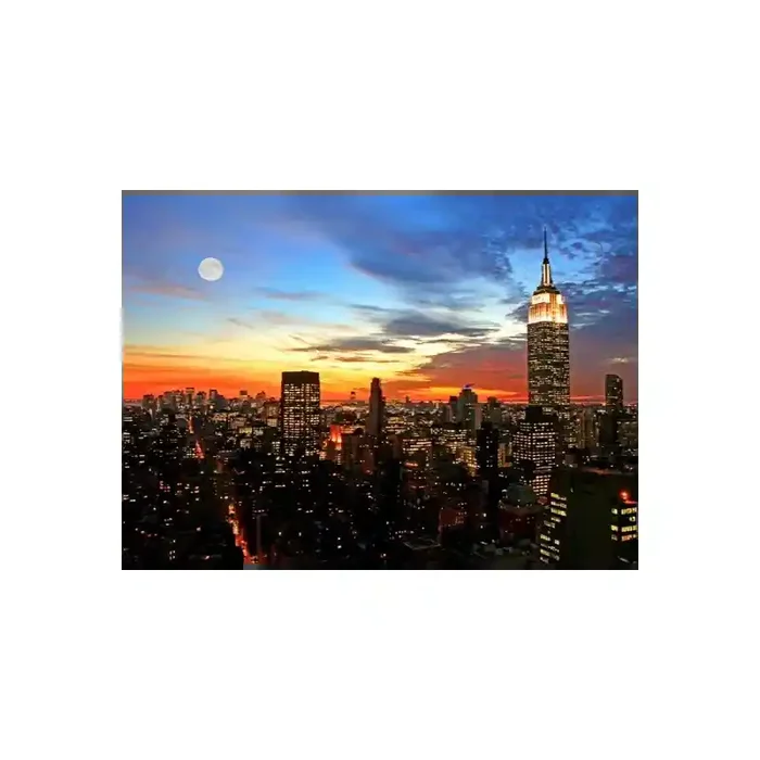 Fotomural New York Anoitecer FCI004, 350cm. x 250cm., Vinilo Autoadhesivo Mate, Todo Color, Original, 17.38x0x17.38×0 cm.
