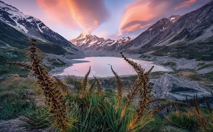 fotomural paisaje gris, verde y azul de Sanders & Sanders – 612702