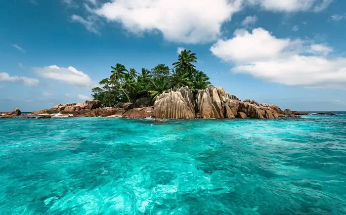 fotomural paisaje turquesa y azul de Sanders & Sanders – 612663