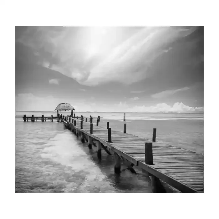 Fotomural Playa FPL003, 200cm. x 100cm., Vinilo Autoadhesivo Mate, Blanco y Negro, Invertir, 0x0x0x0 cm.